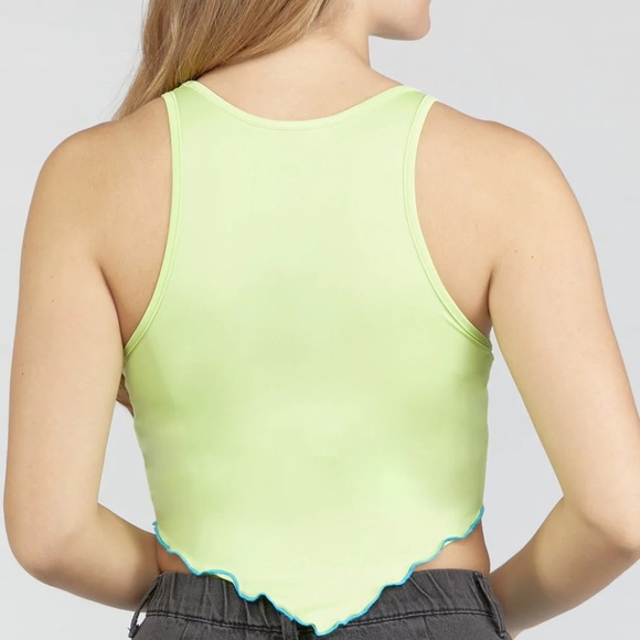 Printed Pointed Hem Cropped Tank - Picture 3 of 4